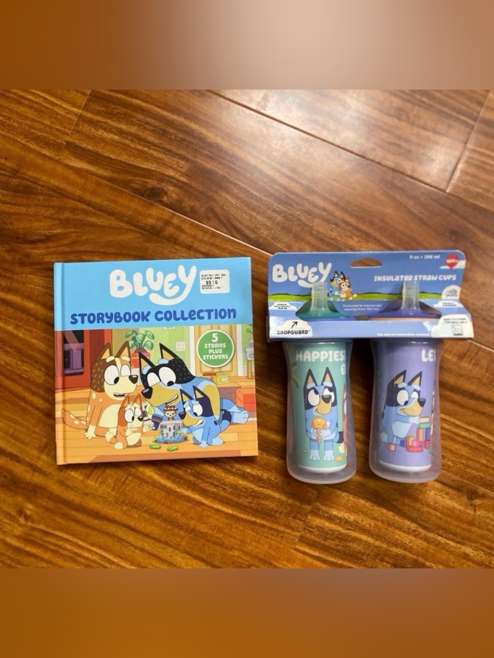 NWT New Bluey Hardcover Storybook Collection + Kid Insulated Straw Cups Age 18M+